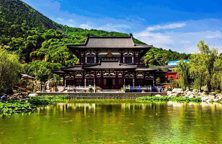 Huaqing Palace in Spring China in May