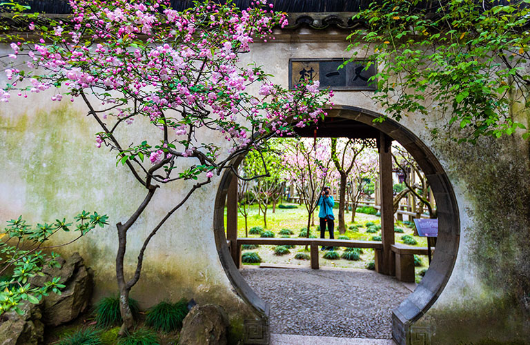 Spring Scenery in Linger Garden China in May