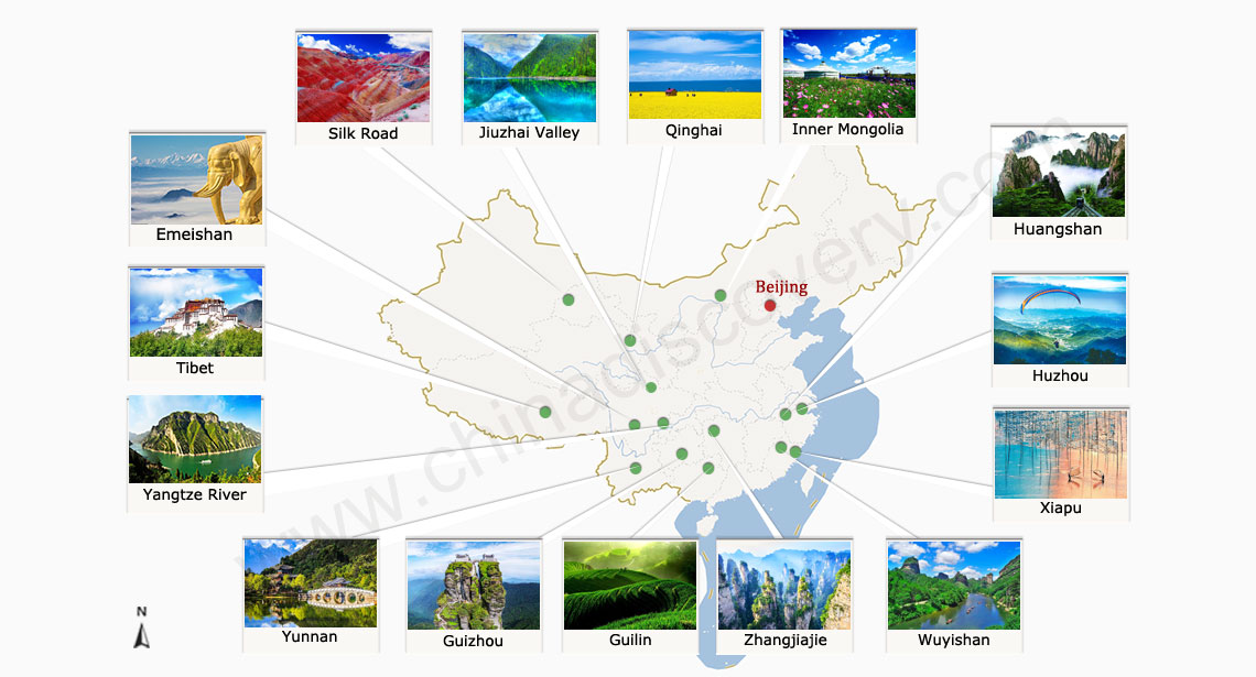 15 Best Places to Visit in Summer on China Map