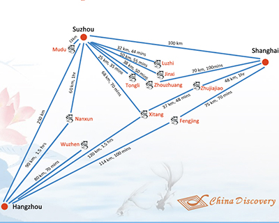 China Water Towns Map