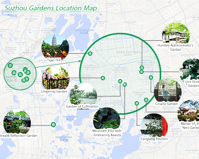 Suzhou Gardens Map