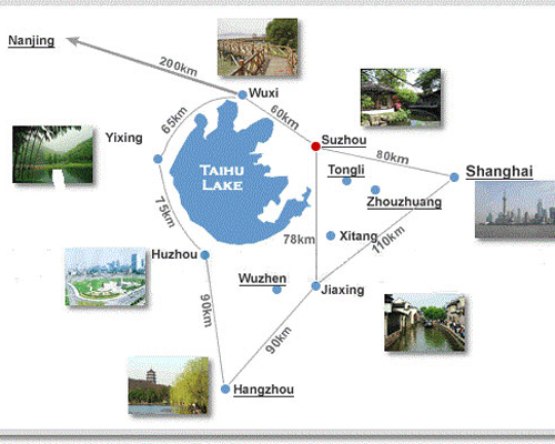 Suzhou Side Trip Map