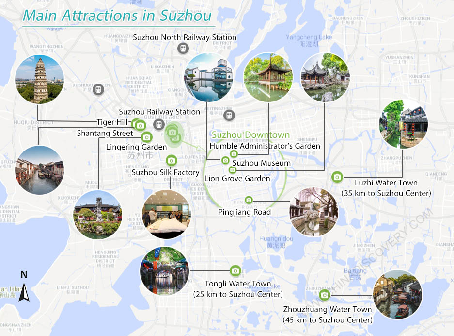 Suzhou Attractions Map