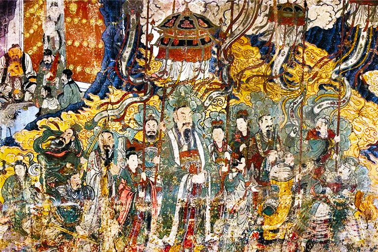 Ancient Mural of Fengshan Ceremony of Gaozhong of the Tang Dynasty Mount Tai