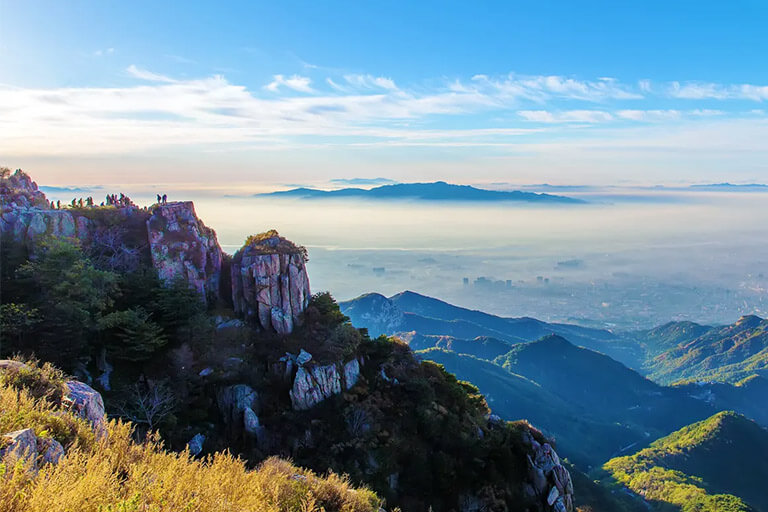 Beautiful Mount Tai in Bright Days