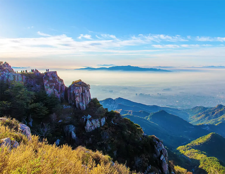 Beautiful Mount Tai in Bright Days