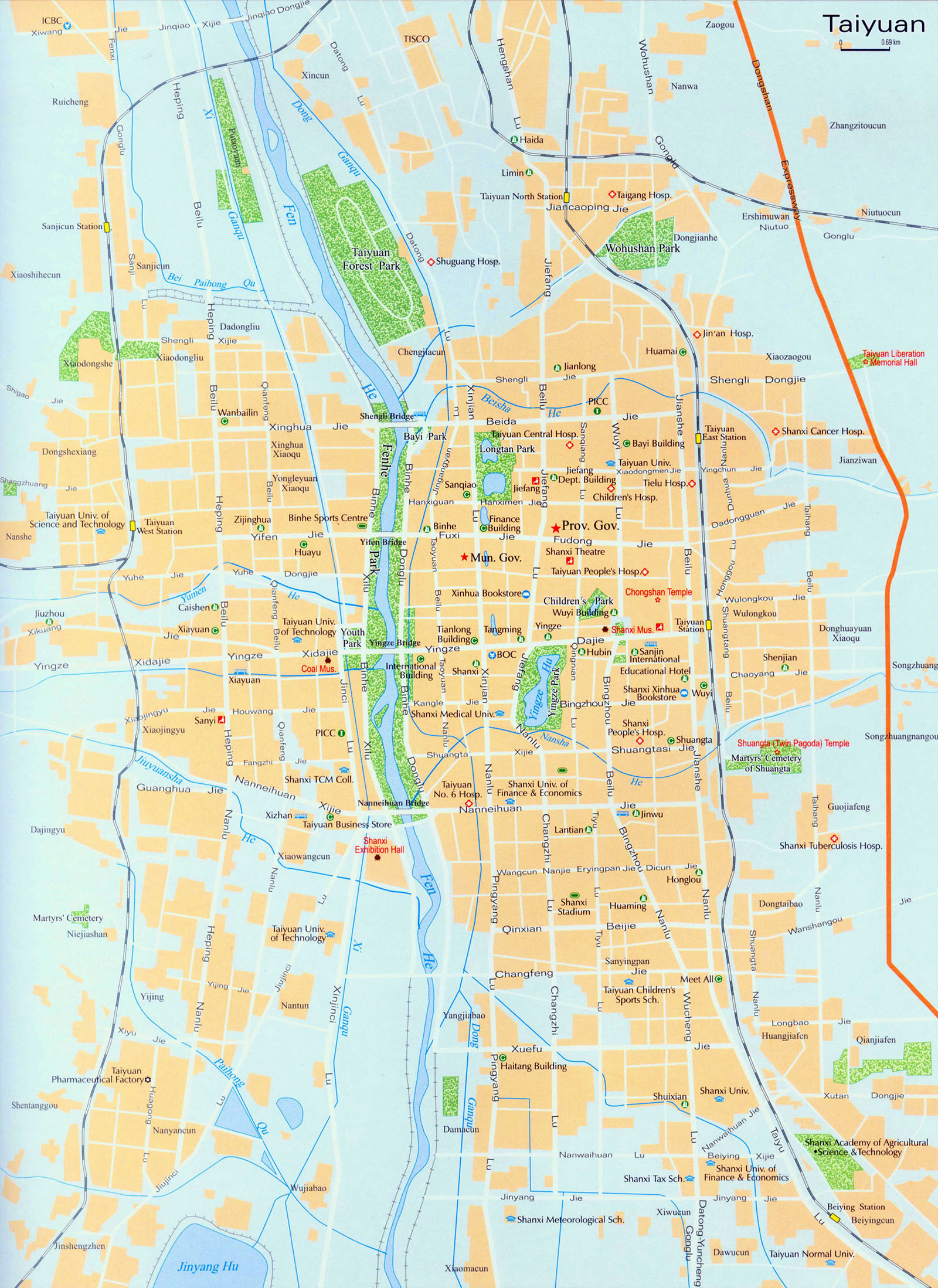 Taiyuan City Map