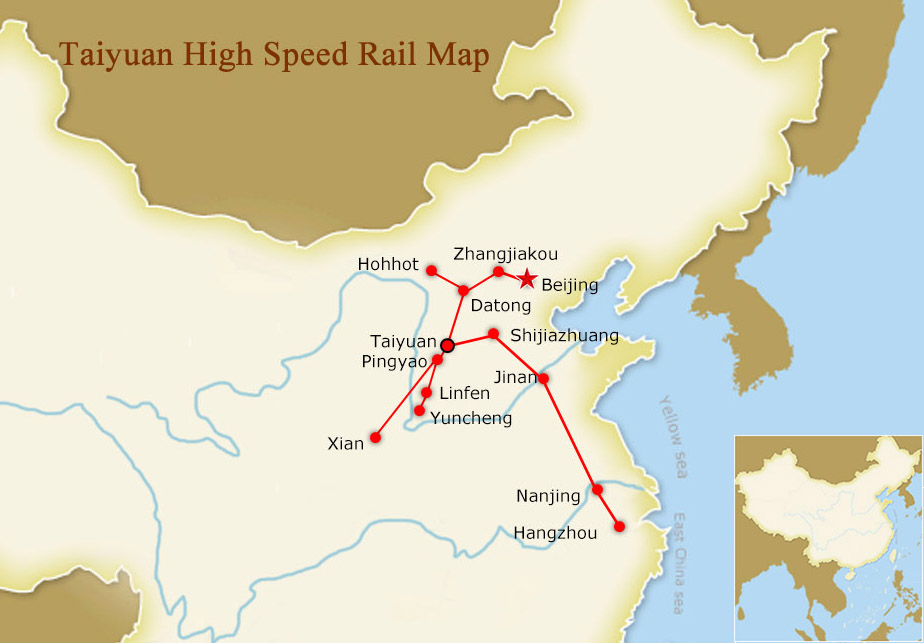 Taiyuan High Speed Rail Map