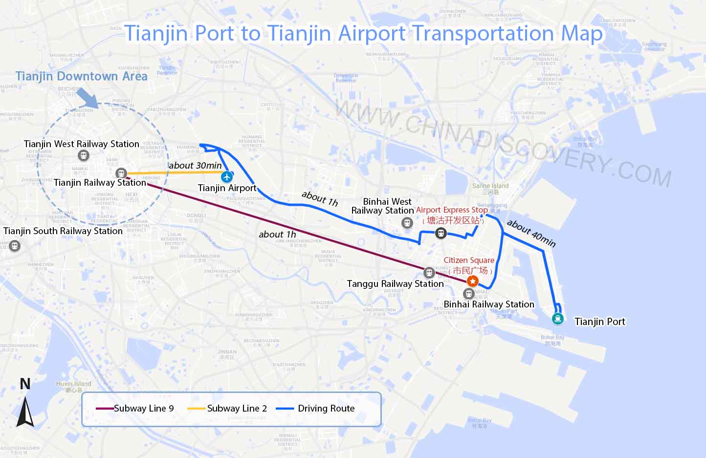 Tianjin Airport Map