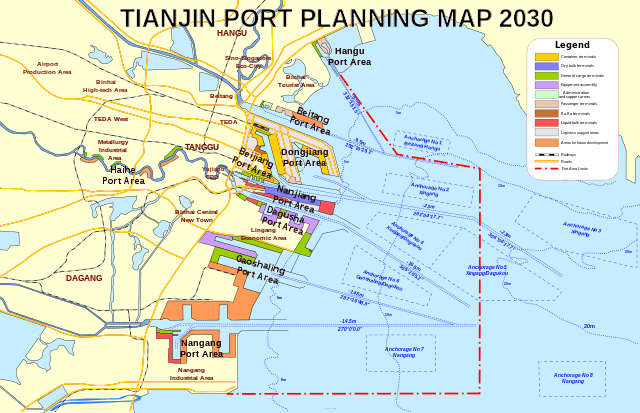 Tianjin Port Map