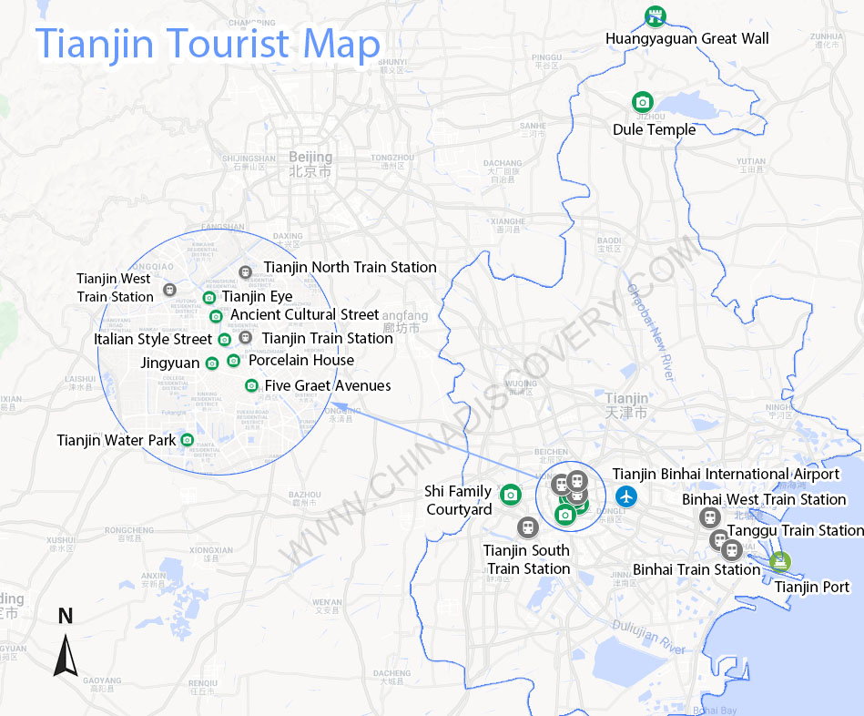 Tianjin Tourist Map