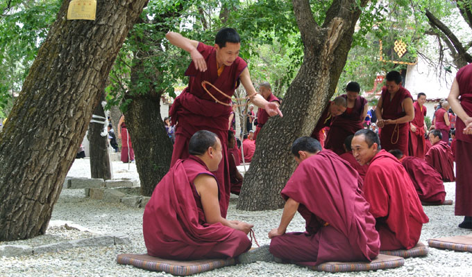 Buddhism Debating in Sera Monastery