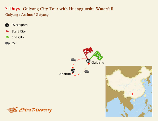 3 Days Guiyang City Tour with Huangguoshu Waterfall