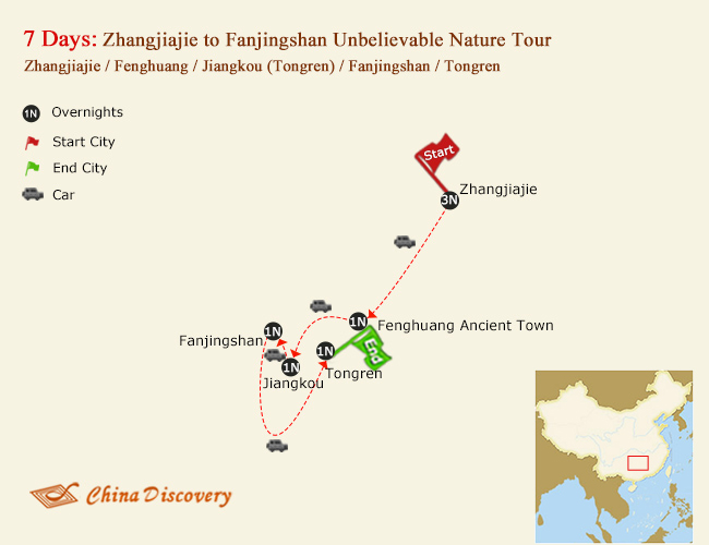 7 Days Zhangjiajie to Fanjingshan Unbelievable Nature Tour 