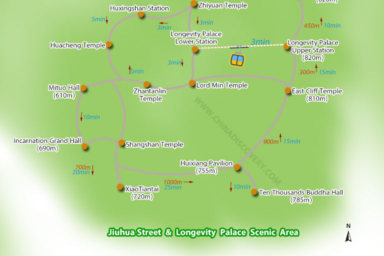 Mount Jiuhua Map