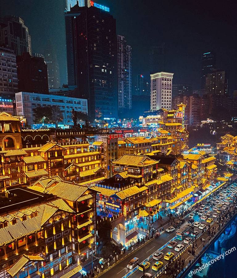 Panorama View of hongya cave Hongya Cave