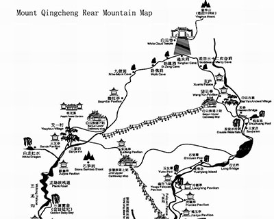 Mount Qingcheng Back Mountain (Rear Mountain) Map