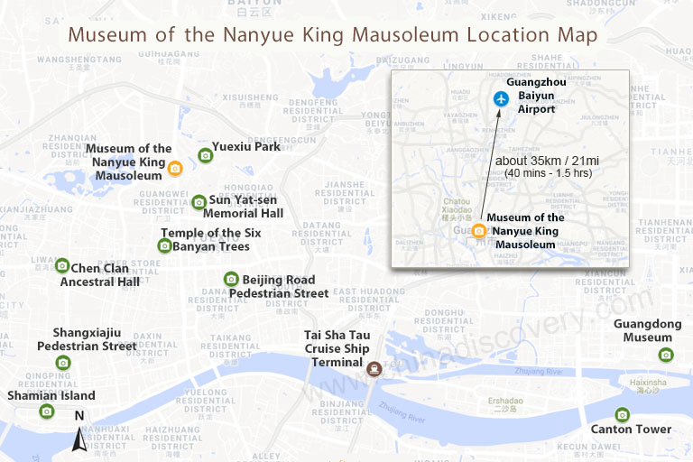 Museum of the Mausoleum of Nanyue King Location Map