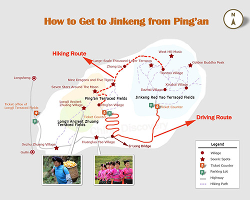 Ping'an to Jinkeng Map