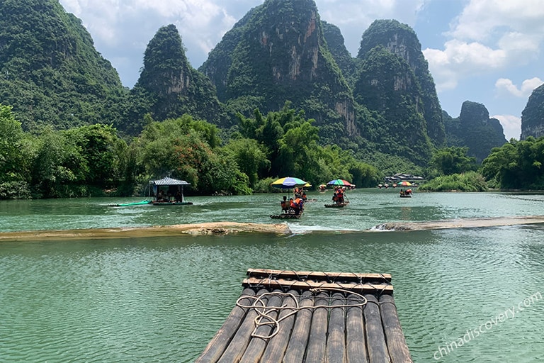 Bamboo Rafting on Yulong River