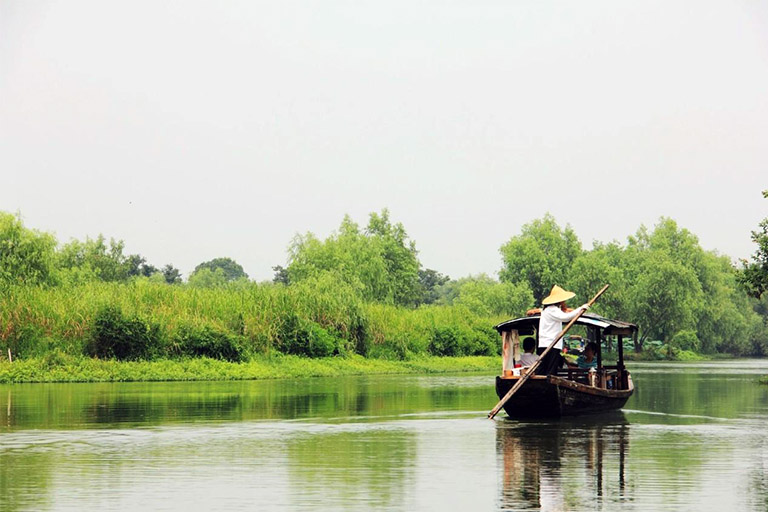 Xixi National Wetland Park Sculling Boat