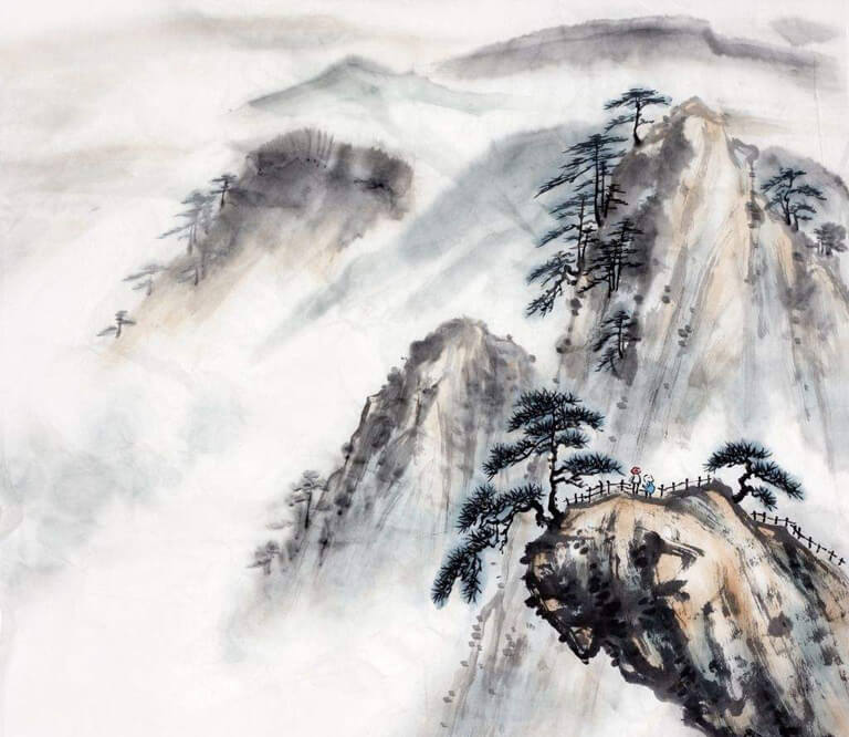 Chinese Ink Painting of Yellow Mountain