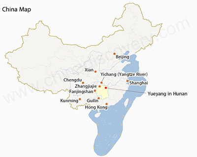 Yueyang China Map