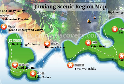 Jiuxiang Cave Map