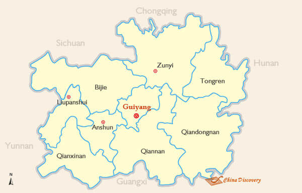Guizhou China Map