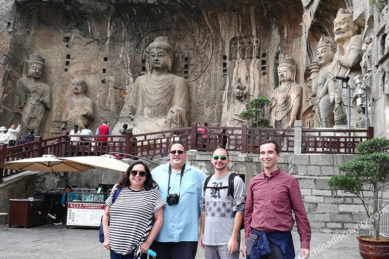 Our guests from USA visited Fengxian Temple at Longmen Grottoes