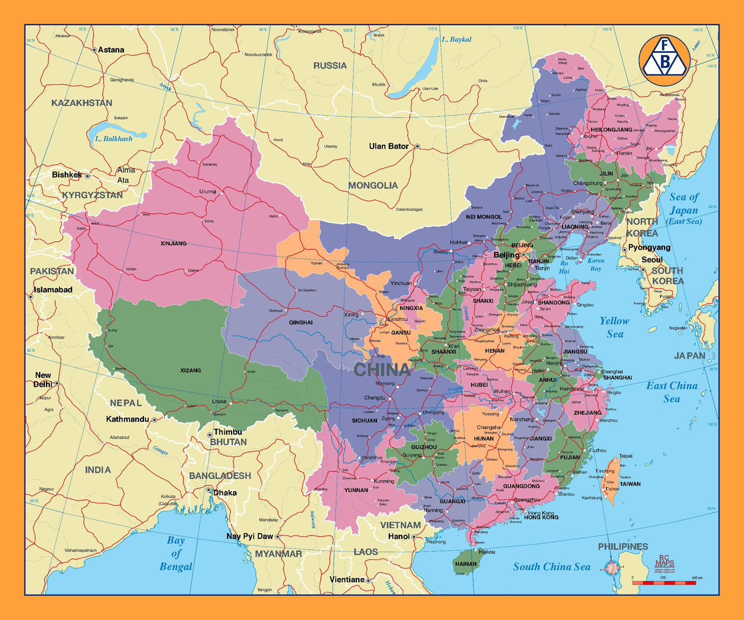 Map Of China Cities In English - United States Map