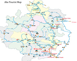 Mount Siguniang Vicinity Attractions Map