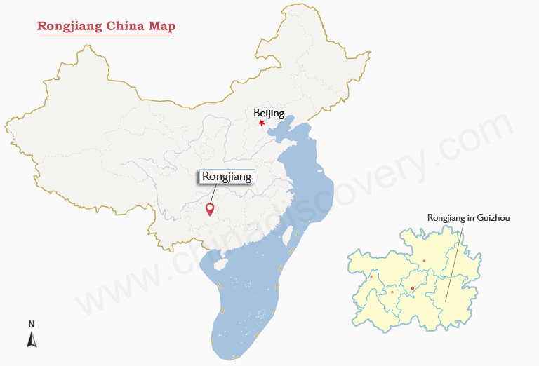 Rongjiang China Map