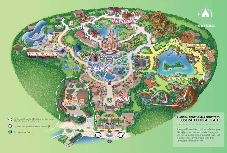 Shanghai Disney Resort Map