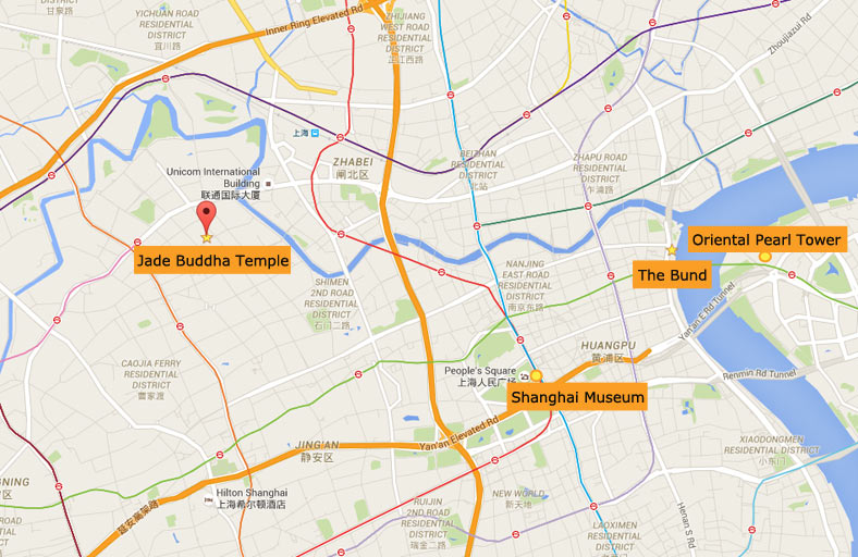 Jade Buddha Temple Location Map