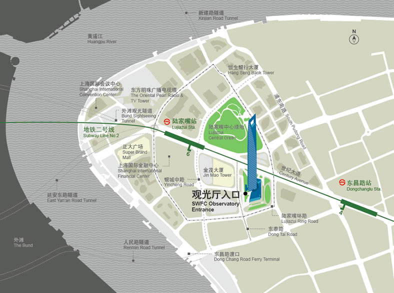 Shanghai World Financial Center Map