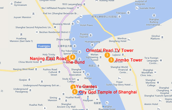 Yu Garden Location Map