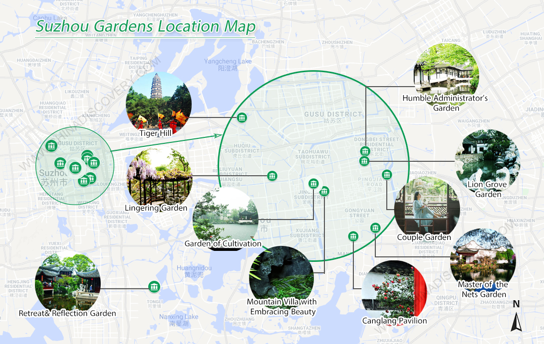 Suzhou Gardens Map