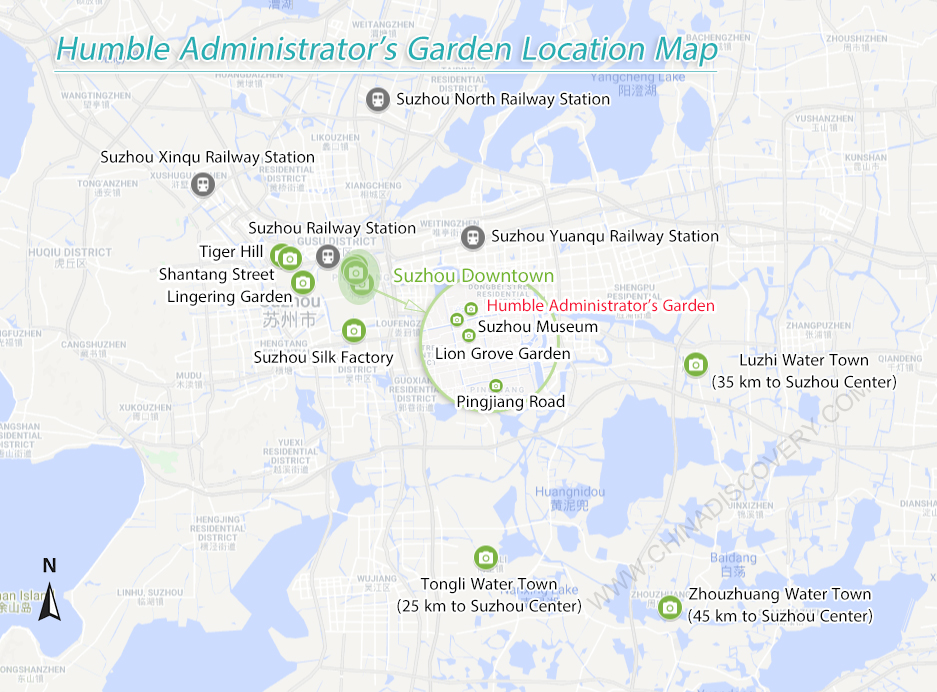 Humble Administrator's Garden Location Map