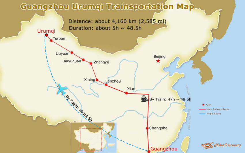 Guangzhou to Urumqi