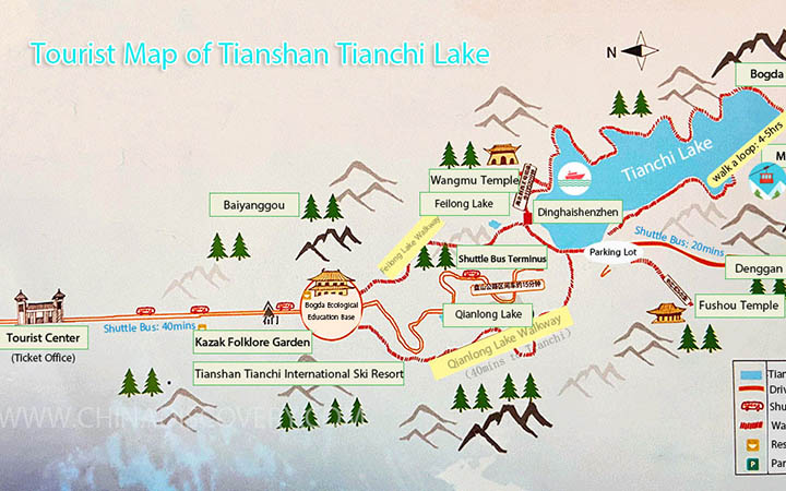 Tianchi Lake Travel Map