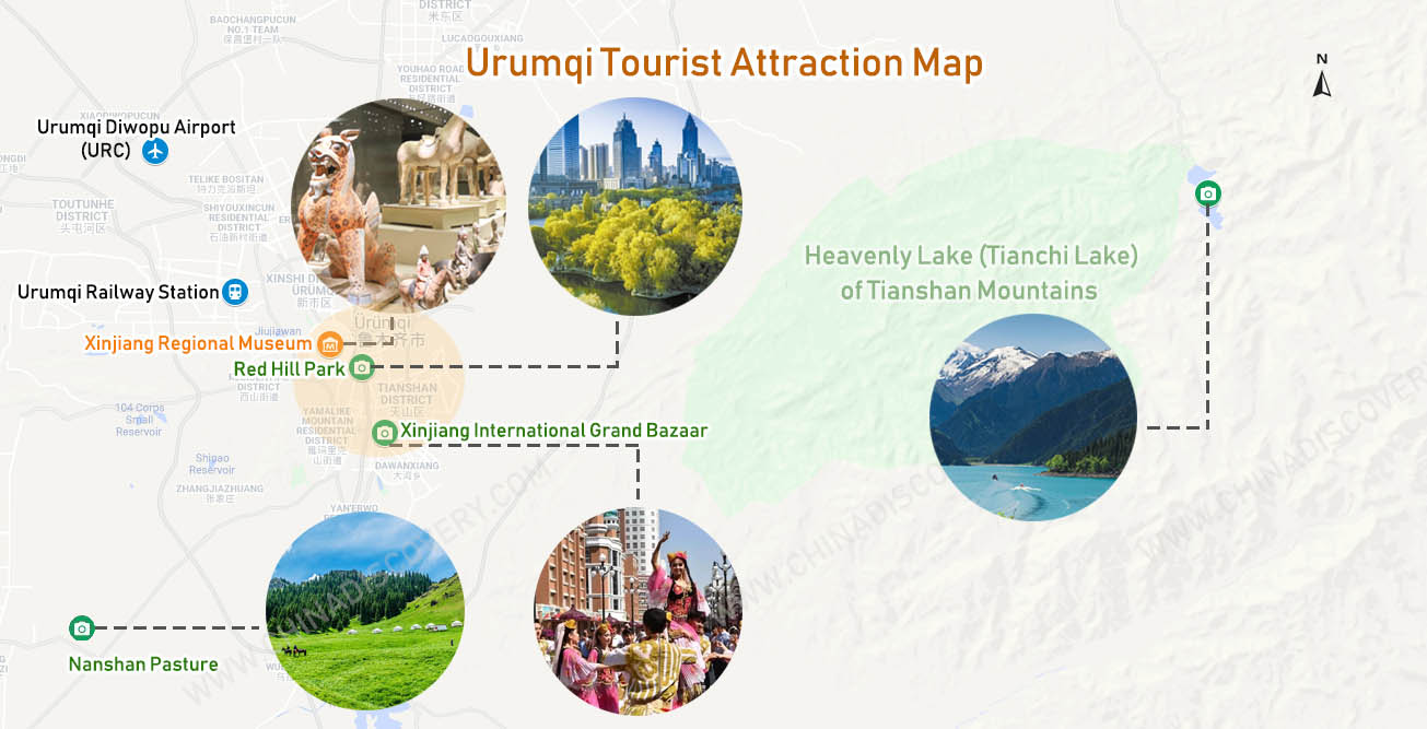 Urumqi Attraction Map