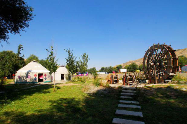 Kazak Yurts in Tianchi Lake Scenic Area Tianchi Lake of Tianshan Mountains