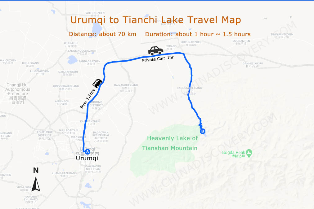 Urumqi to Tianchi Lake