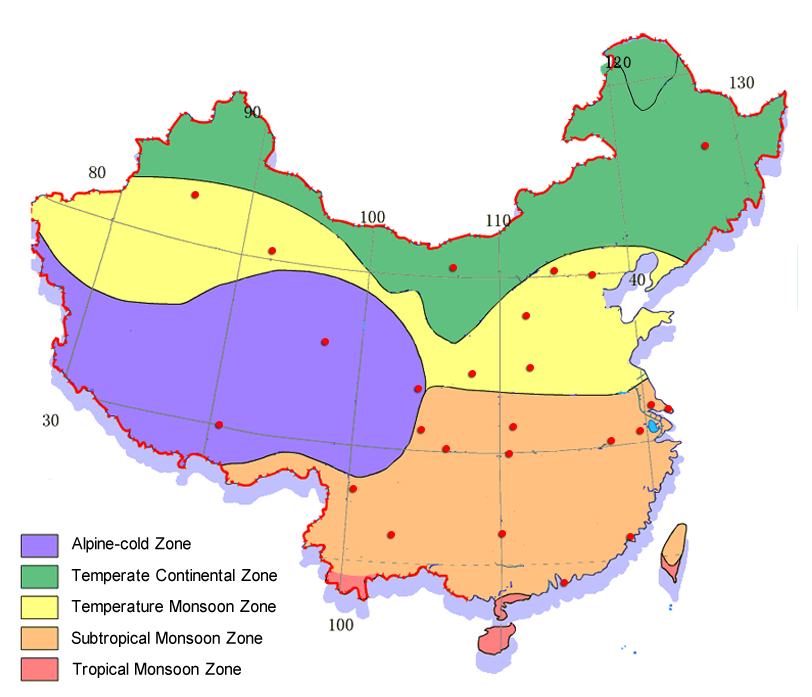 Climate Chart For China