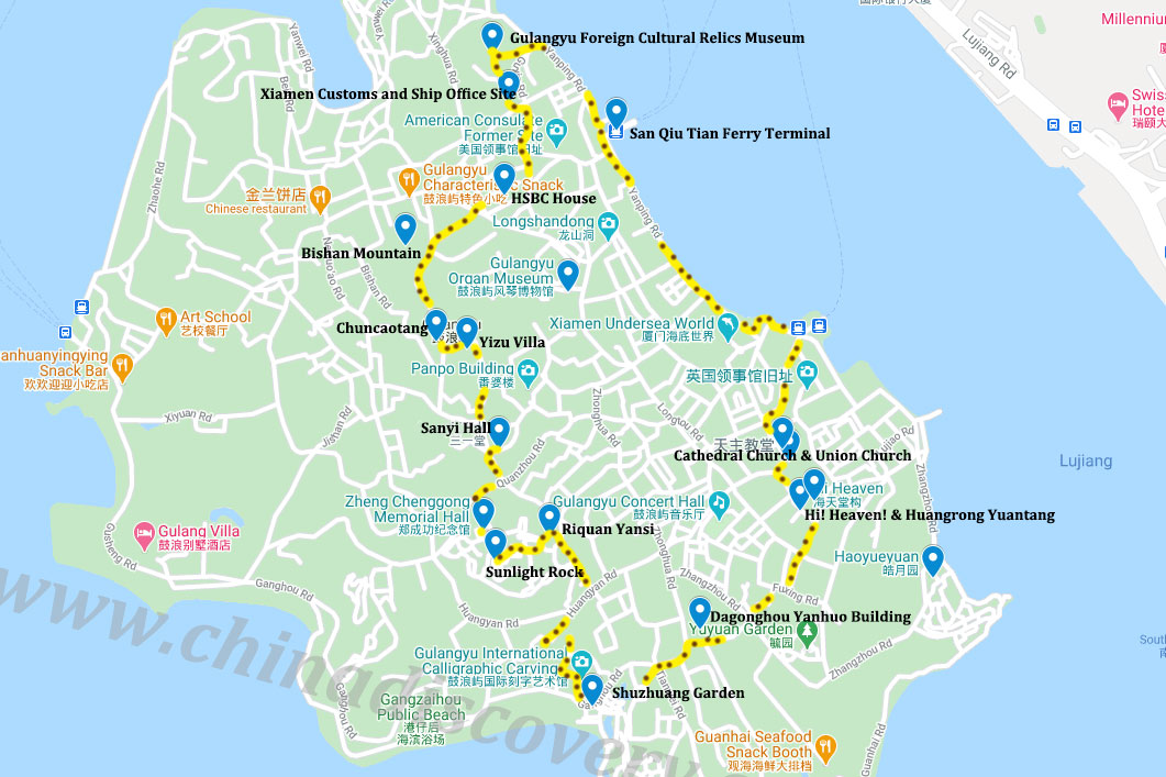 Touring Route of Gulangyu