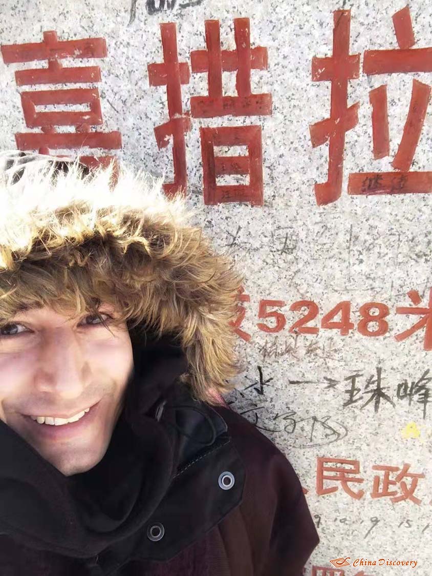 Anthony Reached Jiacuola Mountain in Tingri, the Entrance to the Everest, Photo Shared by Anthony, Tour Customized by China Discovery