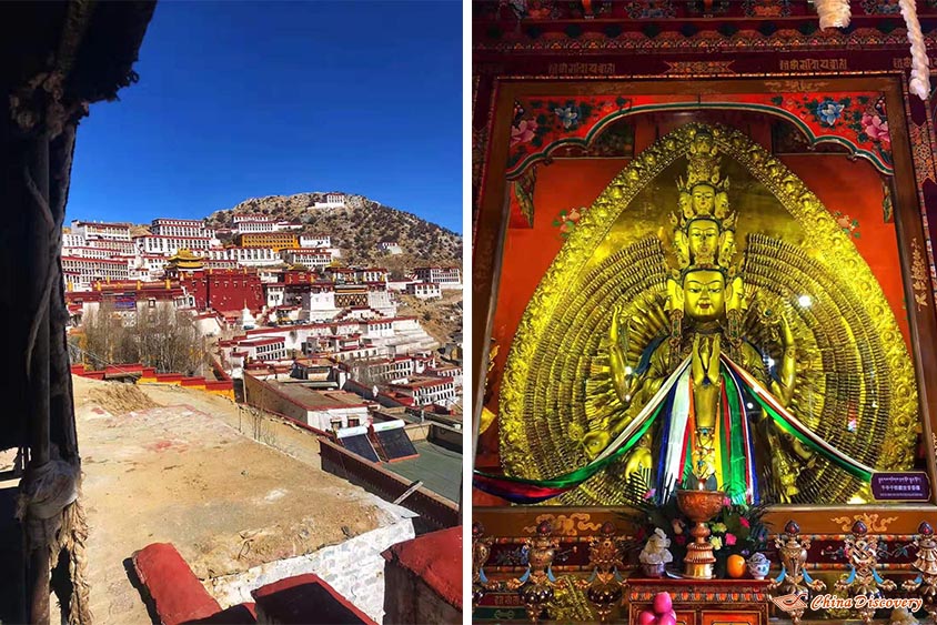 Ganden Monastery and Buddha Worshipped Inside, Photo Shared by Anthony, Tour Customized by China Discovery