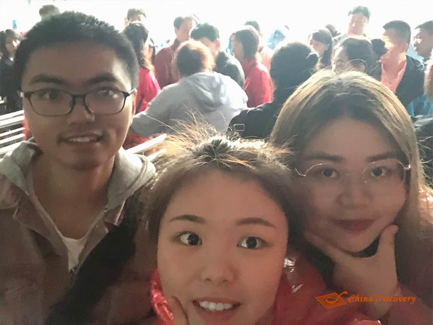 Our Selfie at the Ticket Barrier Dujiangyan Panda Volunteer