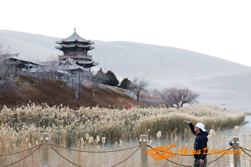 Beautiful Crescent Lake in Winter 8 Days Silk Road Trip Story